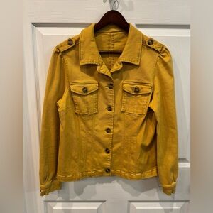 Unbranded Women's Mustard Long Sleeve Full Button Collared Jacket Size Medium